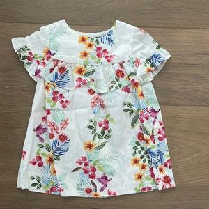 Zara floral dress with buttons in the back